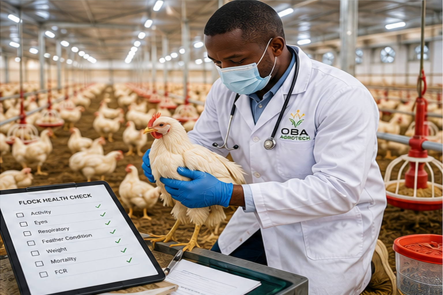 Professional poultry health inspection